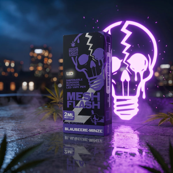 H2 Superior Vape Blaubeere-Minze 2 ml: disposable vape by Mesh-Flash
