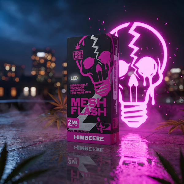 H2 Superior Vape Himbeere 2 ml: disposable vape by Mesh-Flash