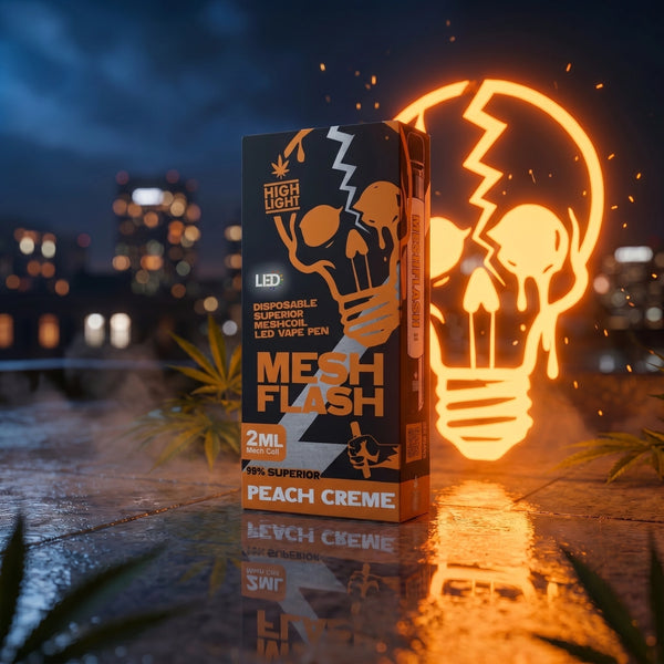 H2 Superior Vape Peach Creme 2 ml: disposable vape by Mesh-Flash