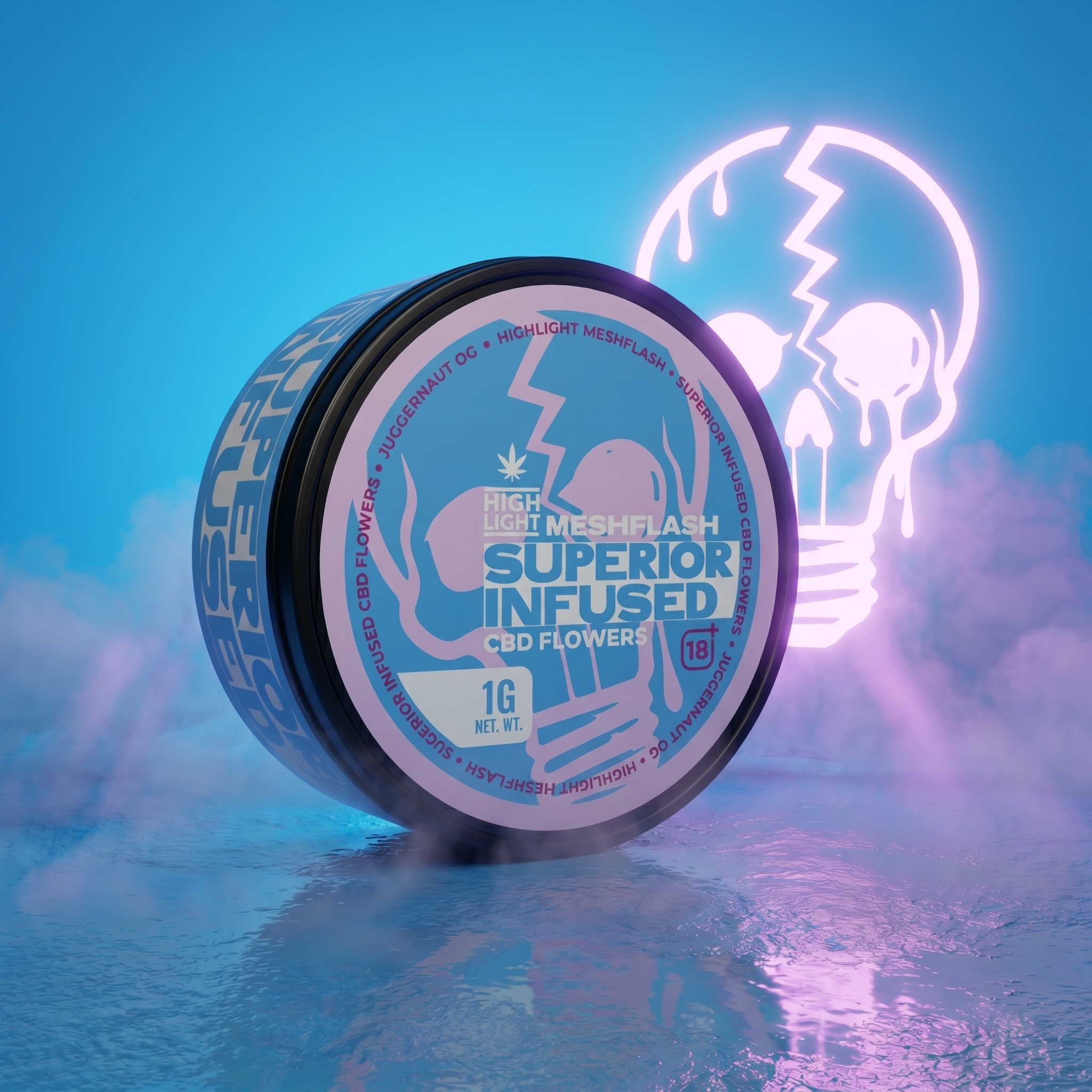 Meshflash Premium Infused CBD Blüte - Juggernaut OG 1g